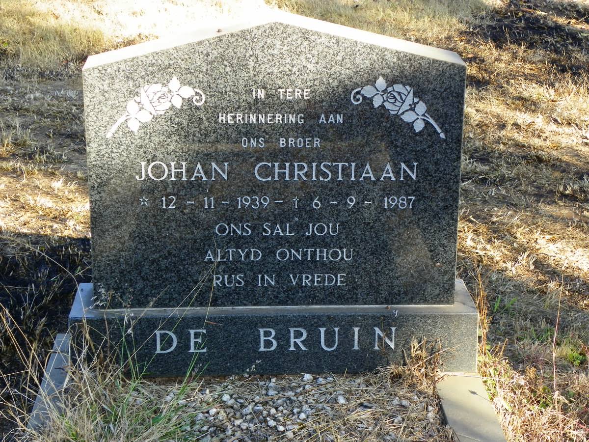 BRUIN Johan Christiaan, de 1939-1987