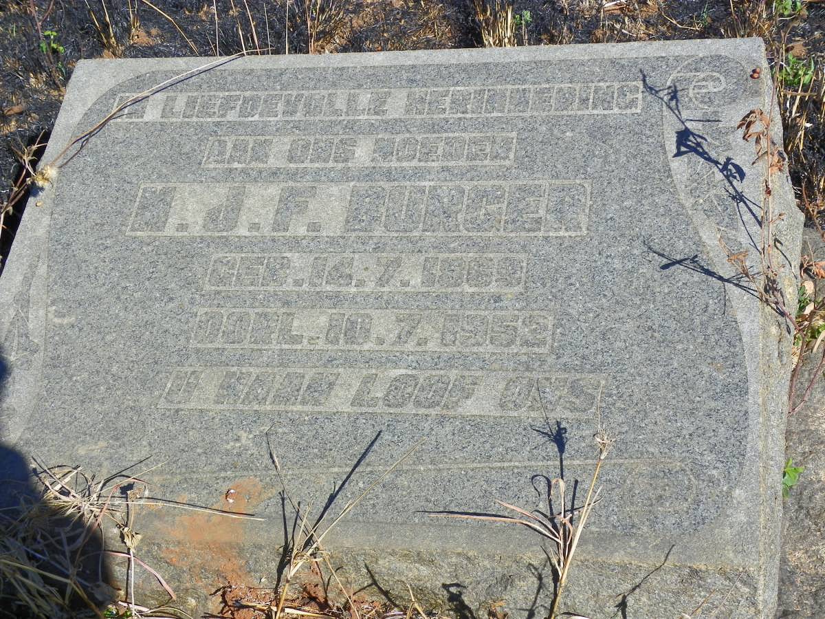 BURGER M.J.F. 1869-1952