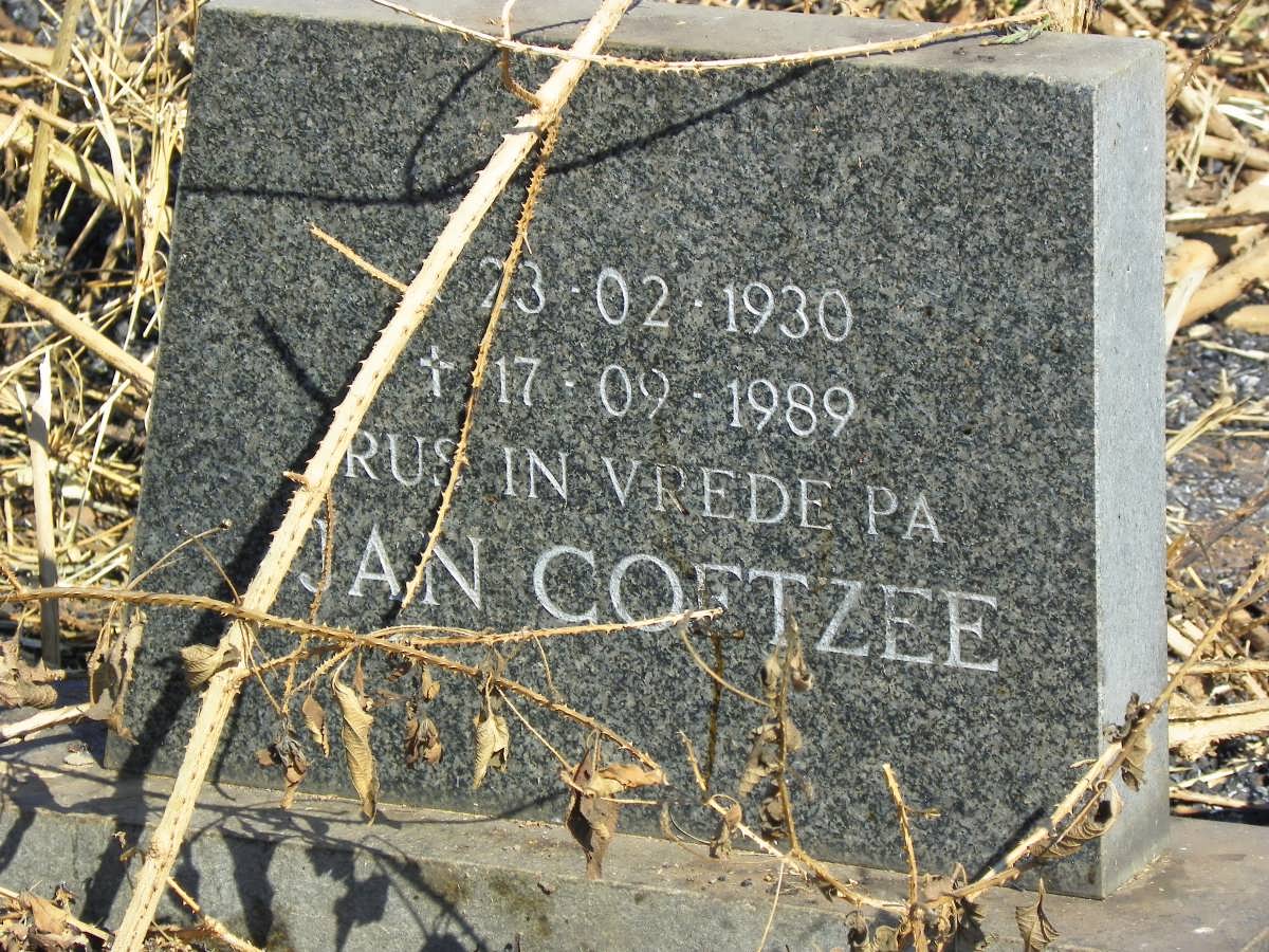 COETZEE Jan 1930-1989