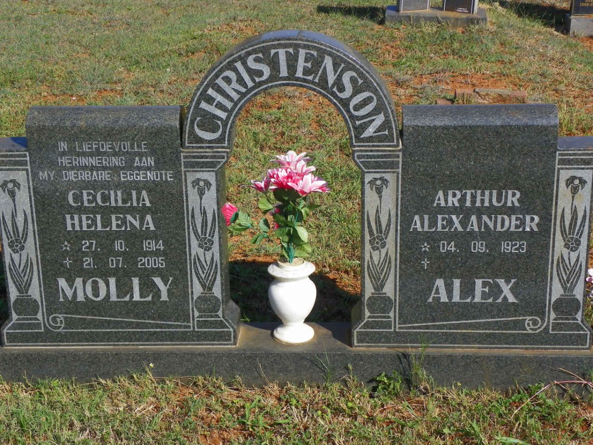 CHRISTENSON Arthur Alexander 1923- &amp; Cecilia Helena 1914-2005