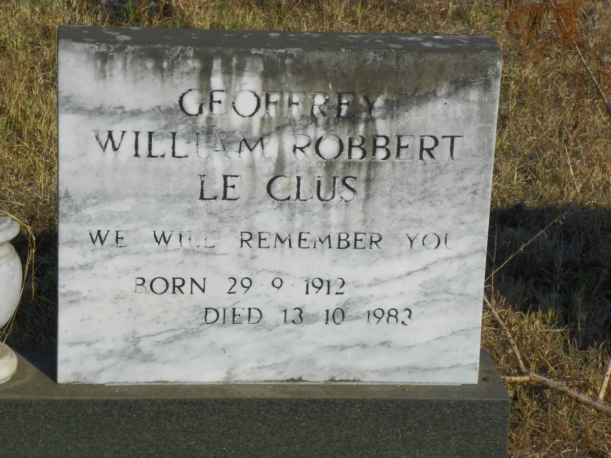 CLUS Geoffrey William Robbert, le 1912-1983