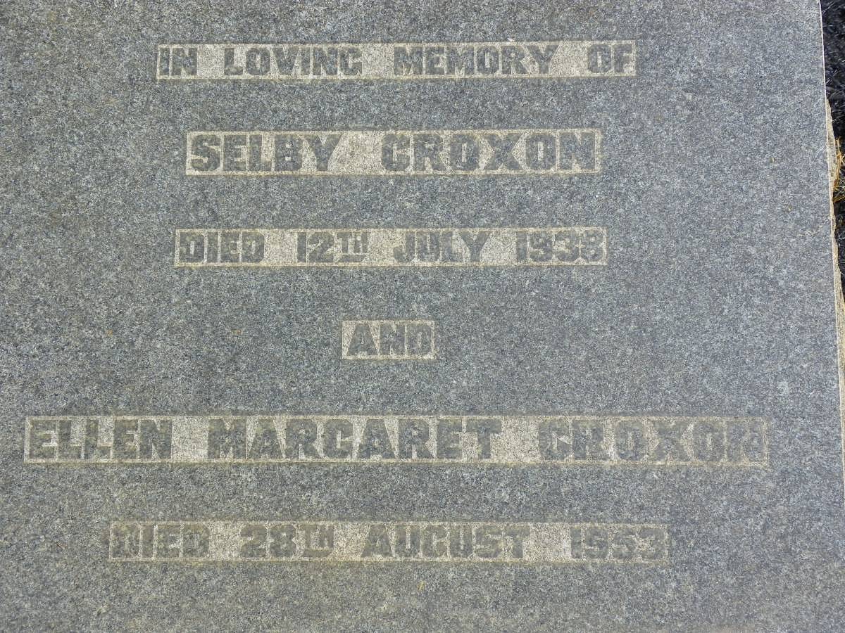 CROXON Selby -1938 &amp; Ellen Margaret -1953