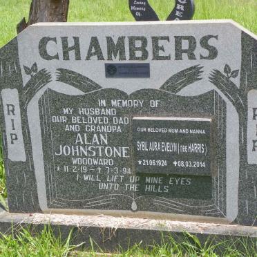 CHAMBERS Alan Johnstone Woodward 1919-1994 &amp; Sybil Aura Evelyn HARRIS 1924-2014