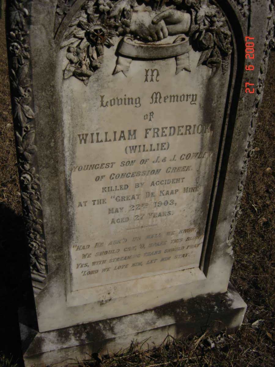 COWLEY William Frederick -1903