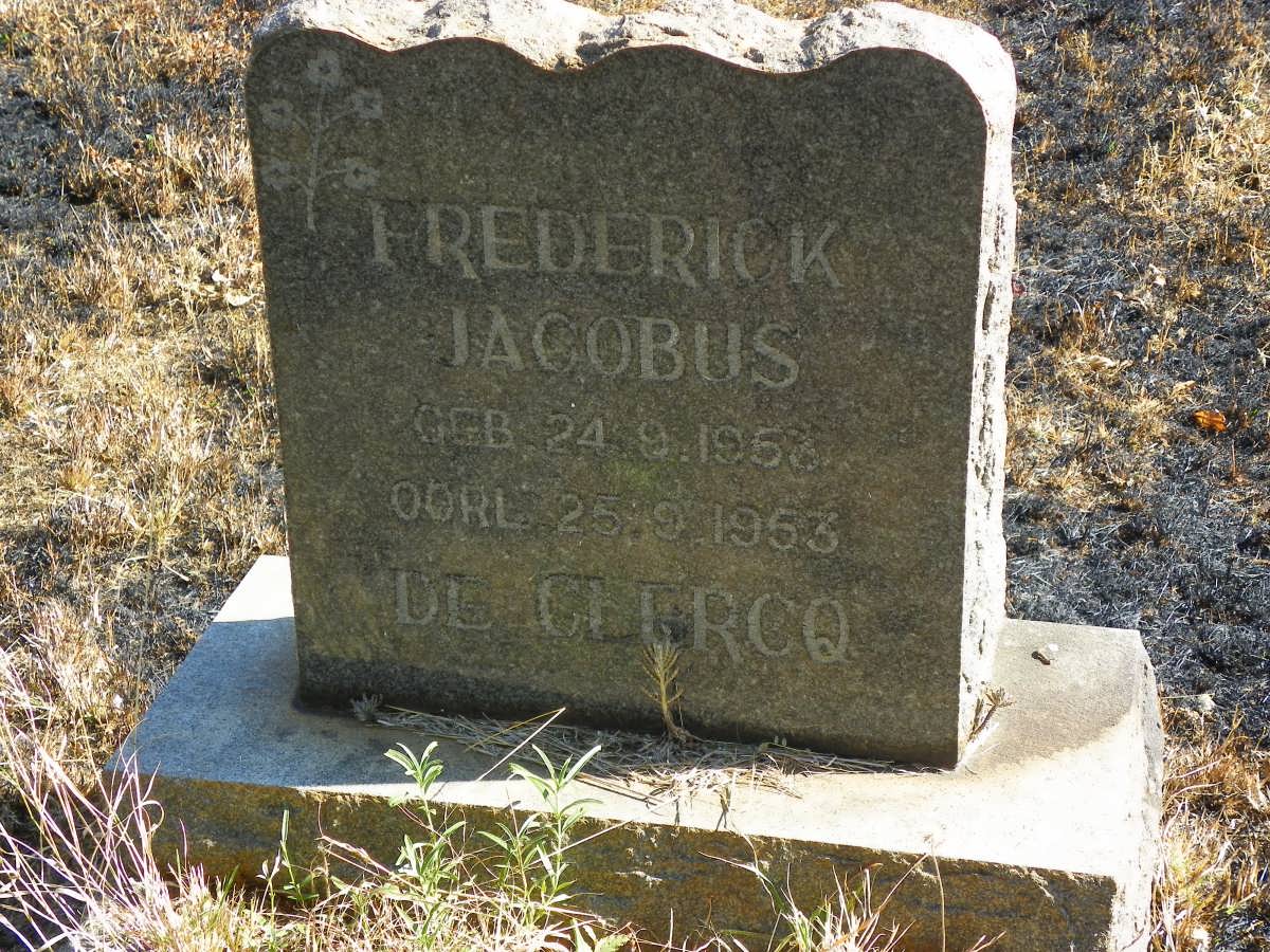 CLERCQ Frederick Jacobus, de 1953-1953