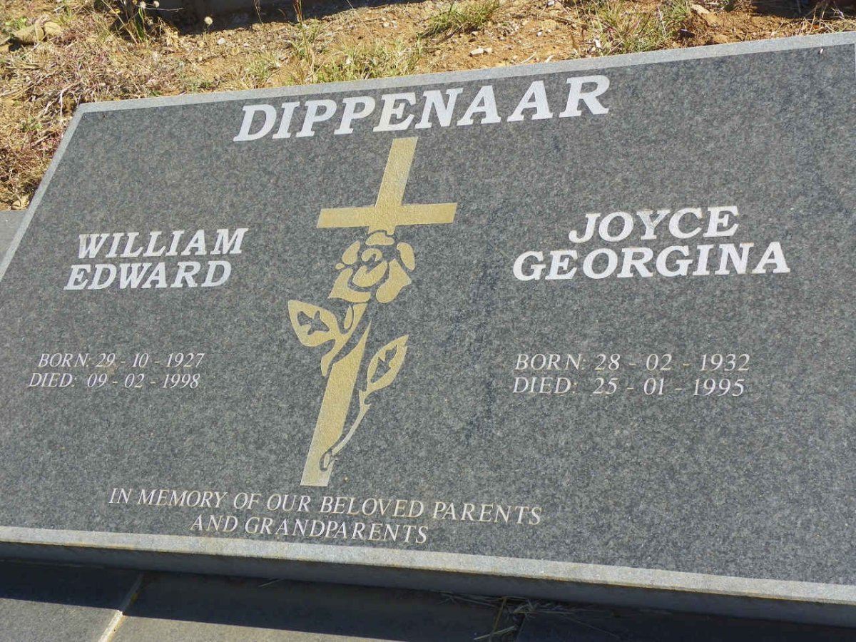 DIPPENAAR William Edward 1927-1998 &amp; Joyce Georgina 1932-1995