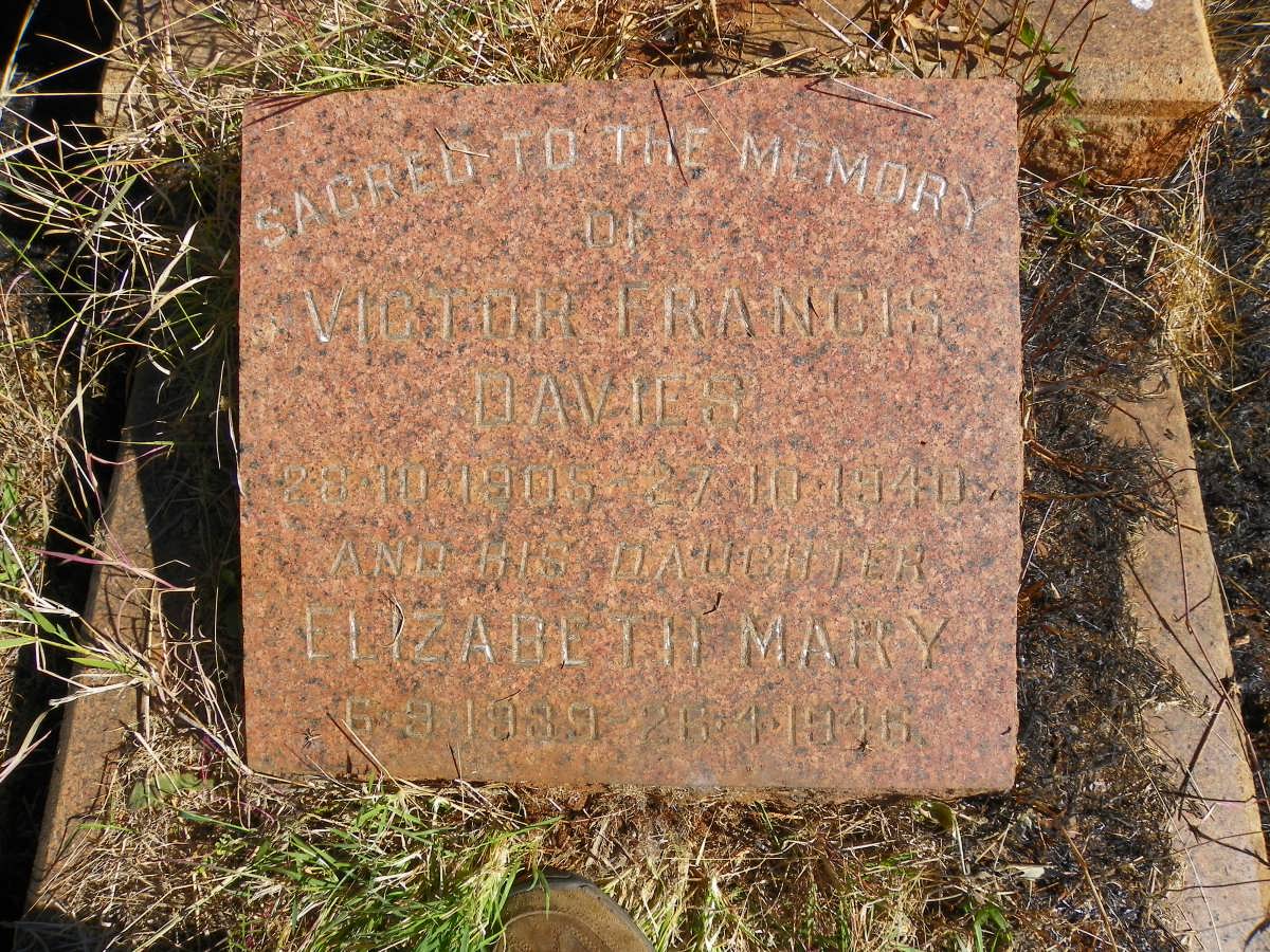 DAVIES Victor Francis 1905-1940 :: DAVIES Elizabeth Mary 1939-1946