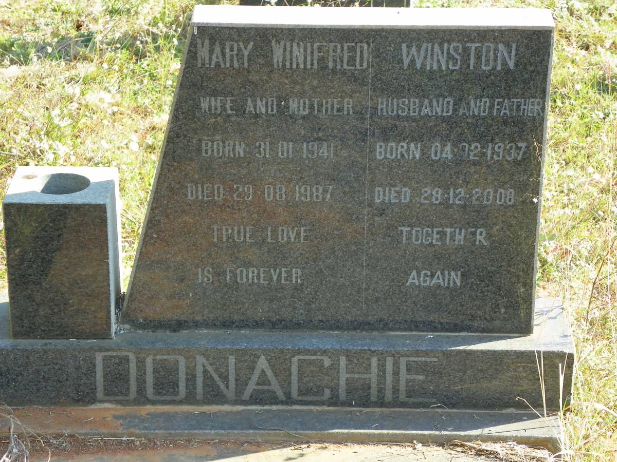 DONACHIE Winston 1937-2008 &amp; Mary Winifred 1941-1987