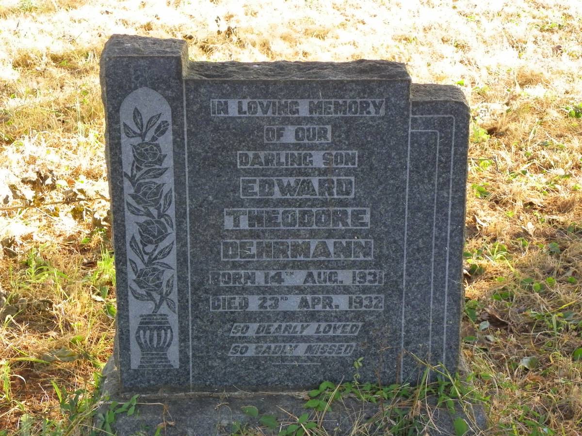 DEHRMANN Edward Theodore 1931-1932