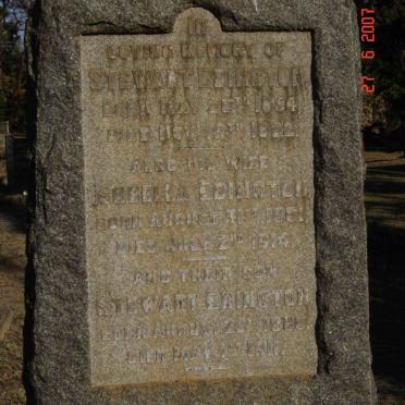 EDINGTON  Stewart 1854-1922 &amp; Isobella 1861-1914 :: EDINGTON Stewart 1886-1911