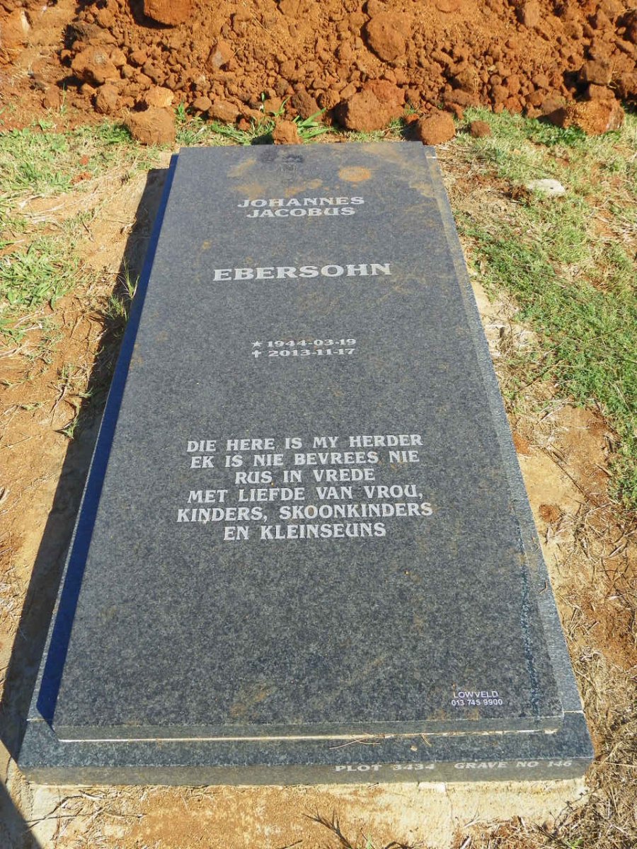 EBERSOHN Johannes Jacobus 1944-2013
