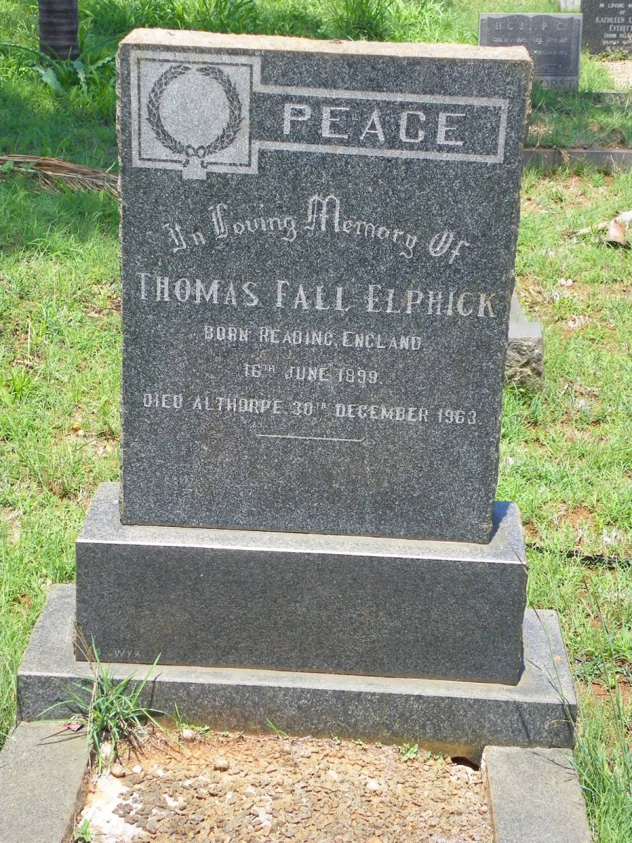 ELPHICK Thomas Fall 1899-1963