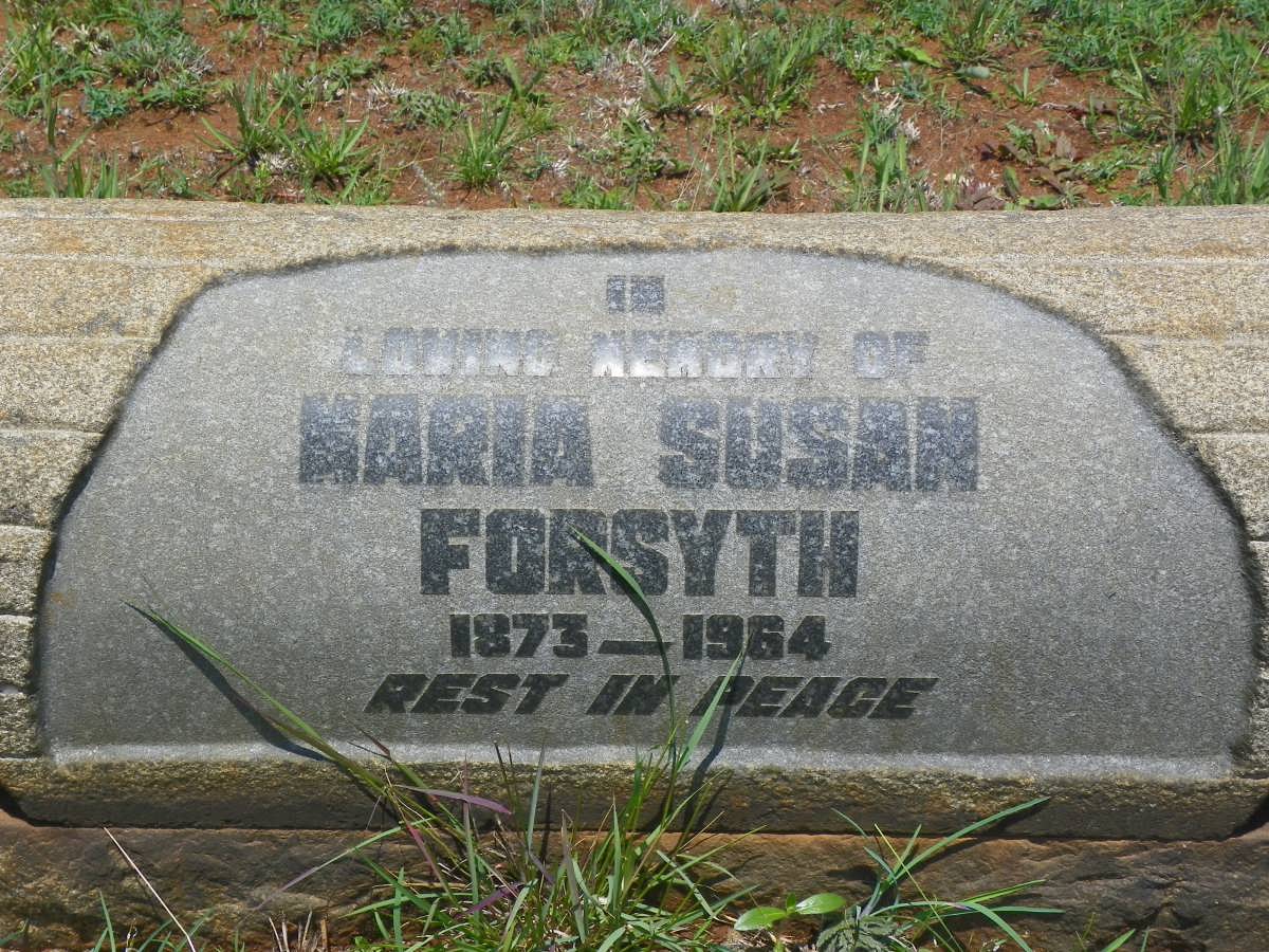 FORSYTH Maria Susan 1873-1964