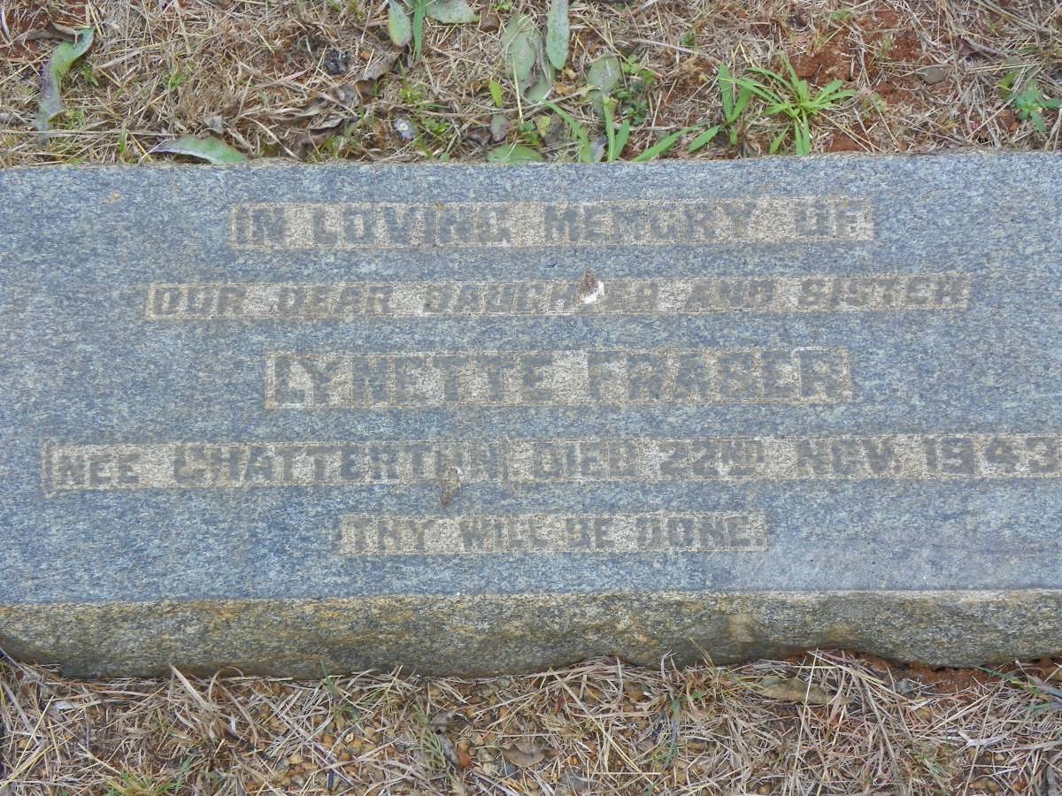 FRASER Lynette nee CHATTERTON -1943