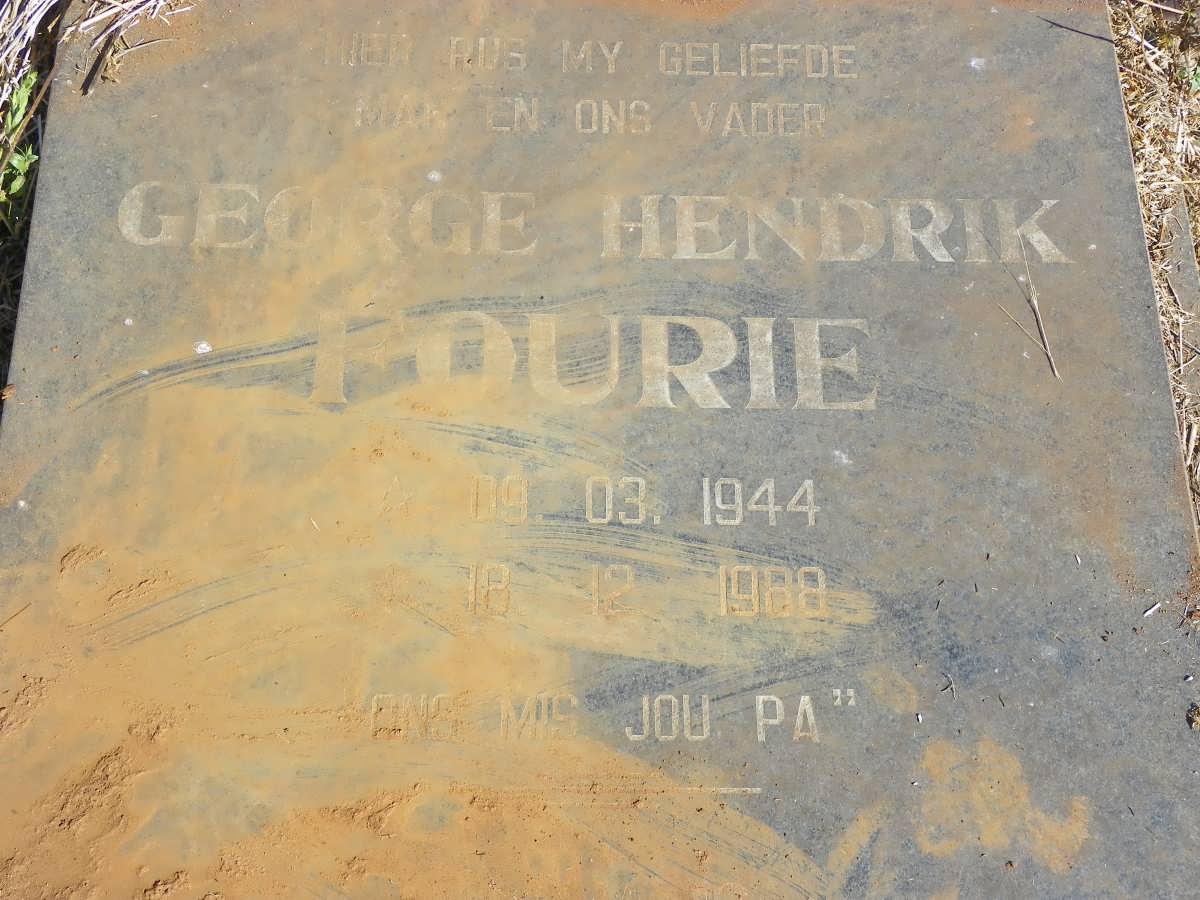 FOURIE George Hendrik 1944-1988
