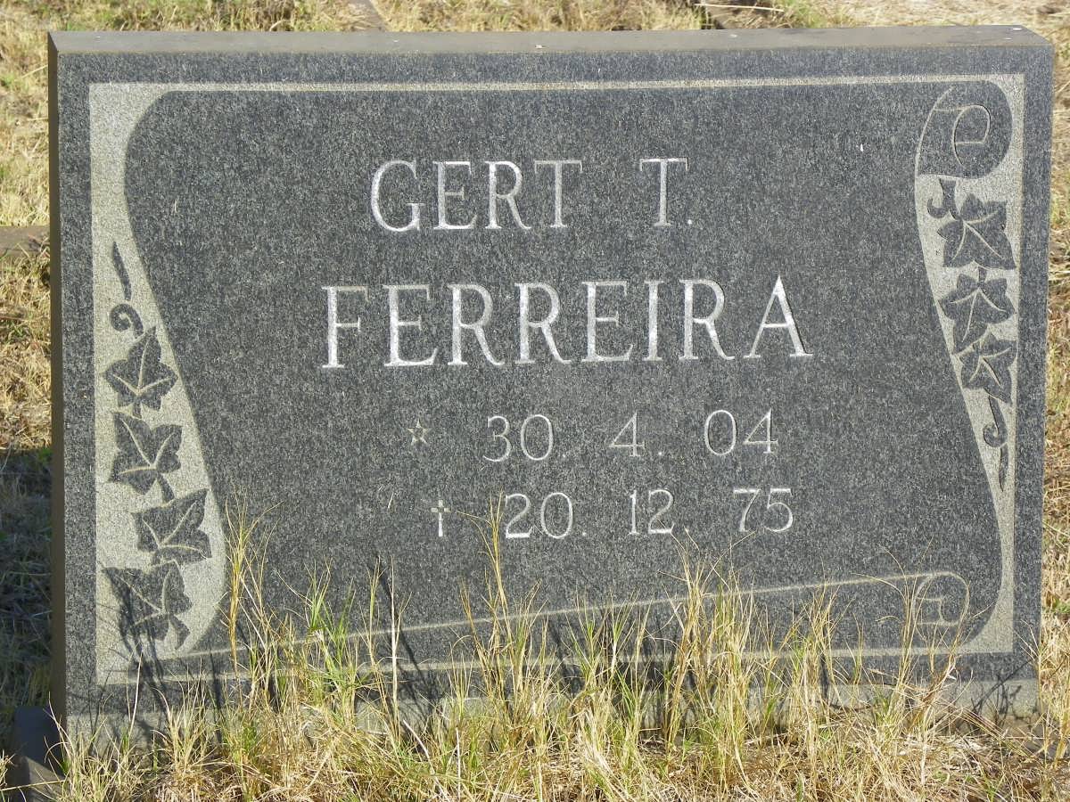 FERREIRA Gert T. 1904-1975