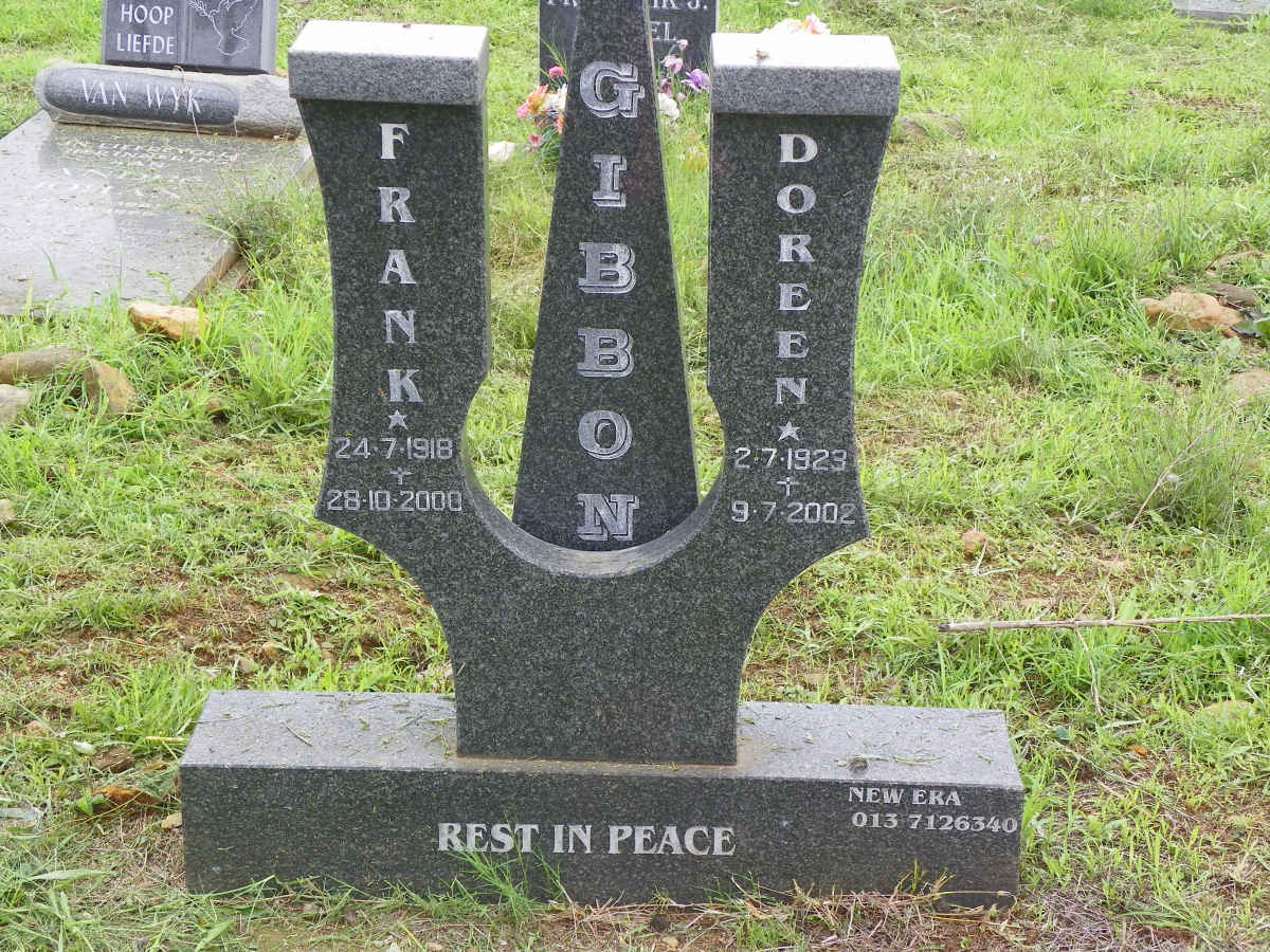 GIBBON Frank 1918-2000 &amp; Doreen 1923-2002
