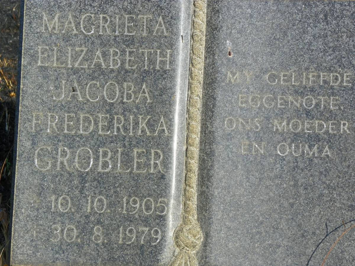 GROBLER Magrieta Elizabeth Jacoba Frederika 1905-1979