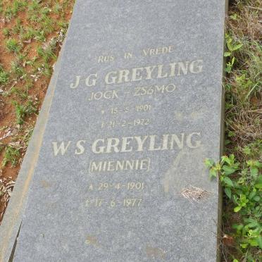 GREYLING J.G. 1901-1972 &amp; W.S. 1901-1977