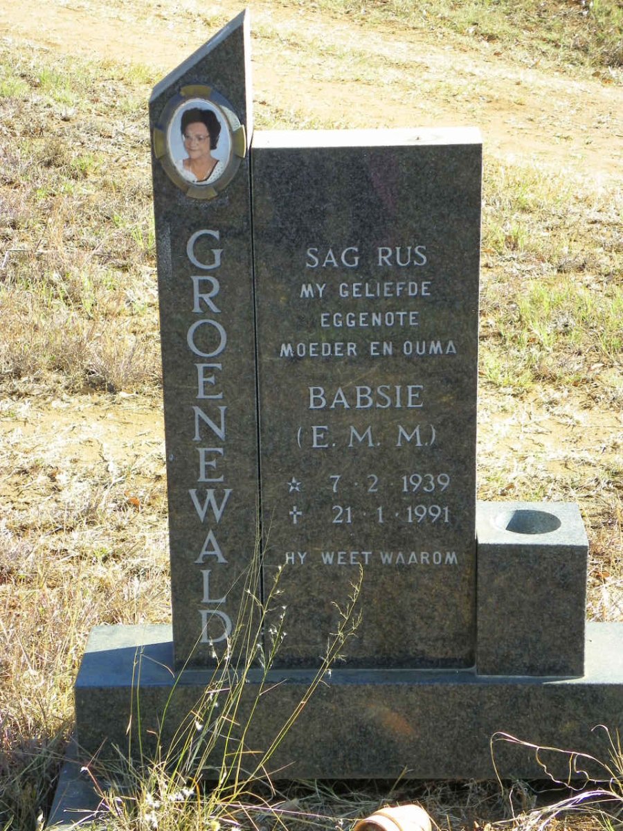 GROENEWALD E.M.M. 1939-1991