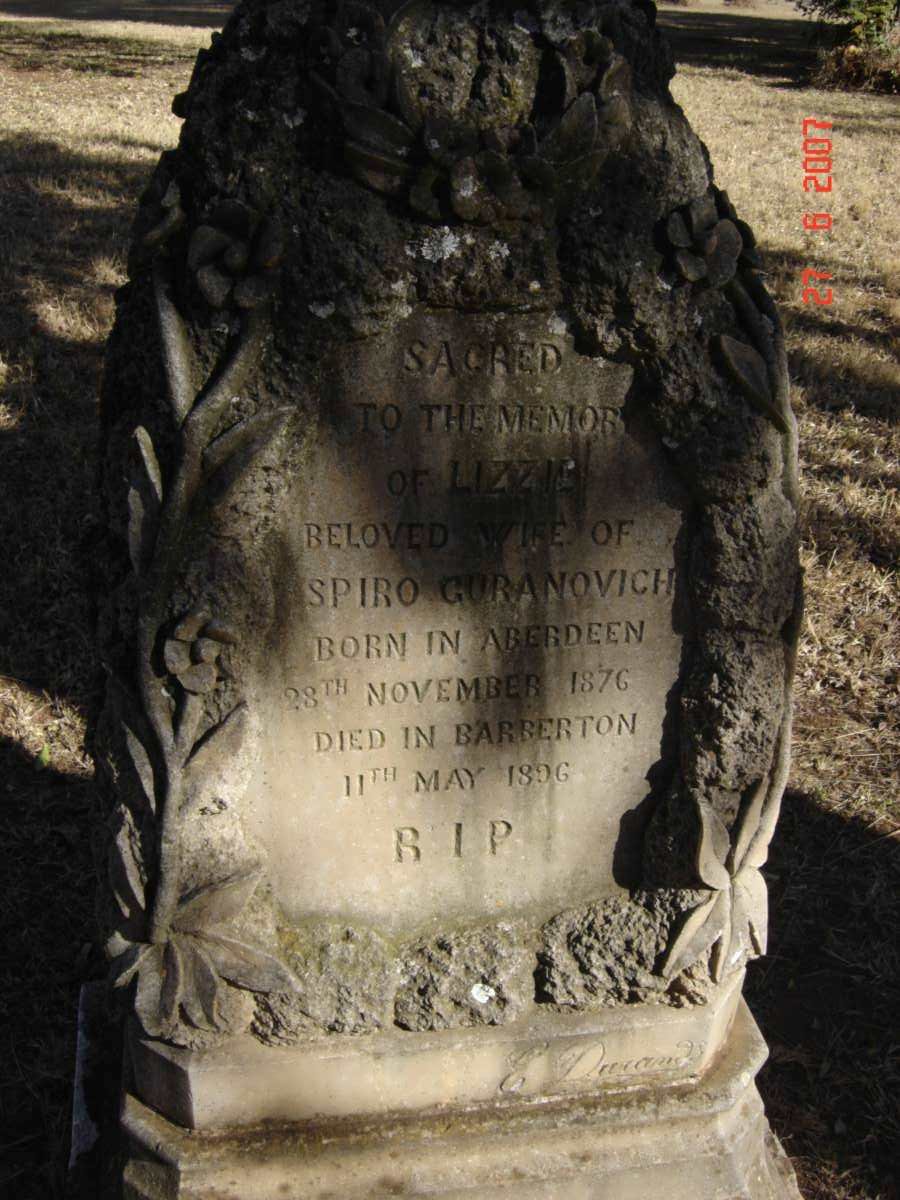 GURANOVICH Lizzie 1876-1896
