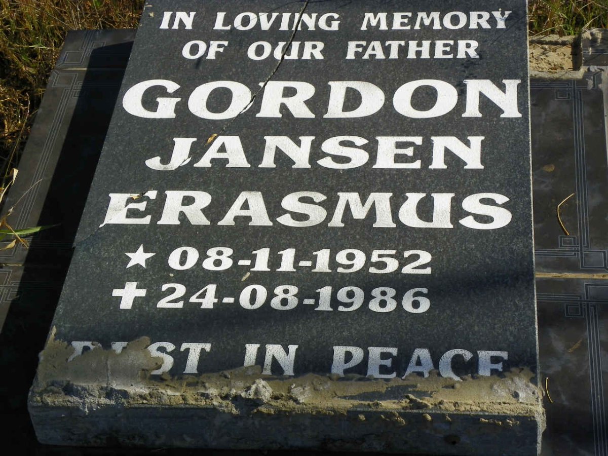 GORDON Jansen Erasmus 1952-1986