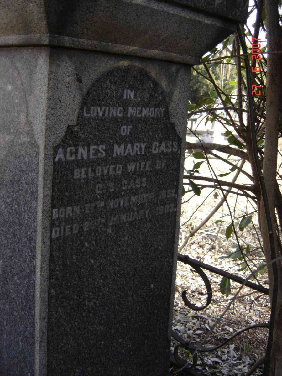 GASS Agnes Mary  1852-1903
