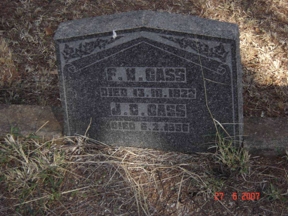 GASS F.W. -1922 &amp;  J.C -1956