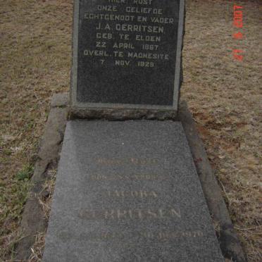 GERRITSEN J.A. 1867-1929 &amp; Jacoba  1874-1970