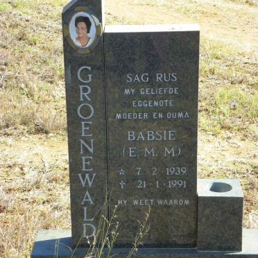 GROENEWALD E.M.M. 1939-1991