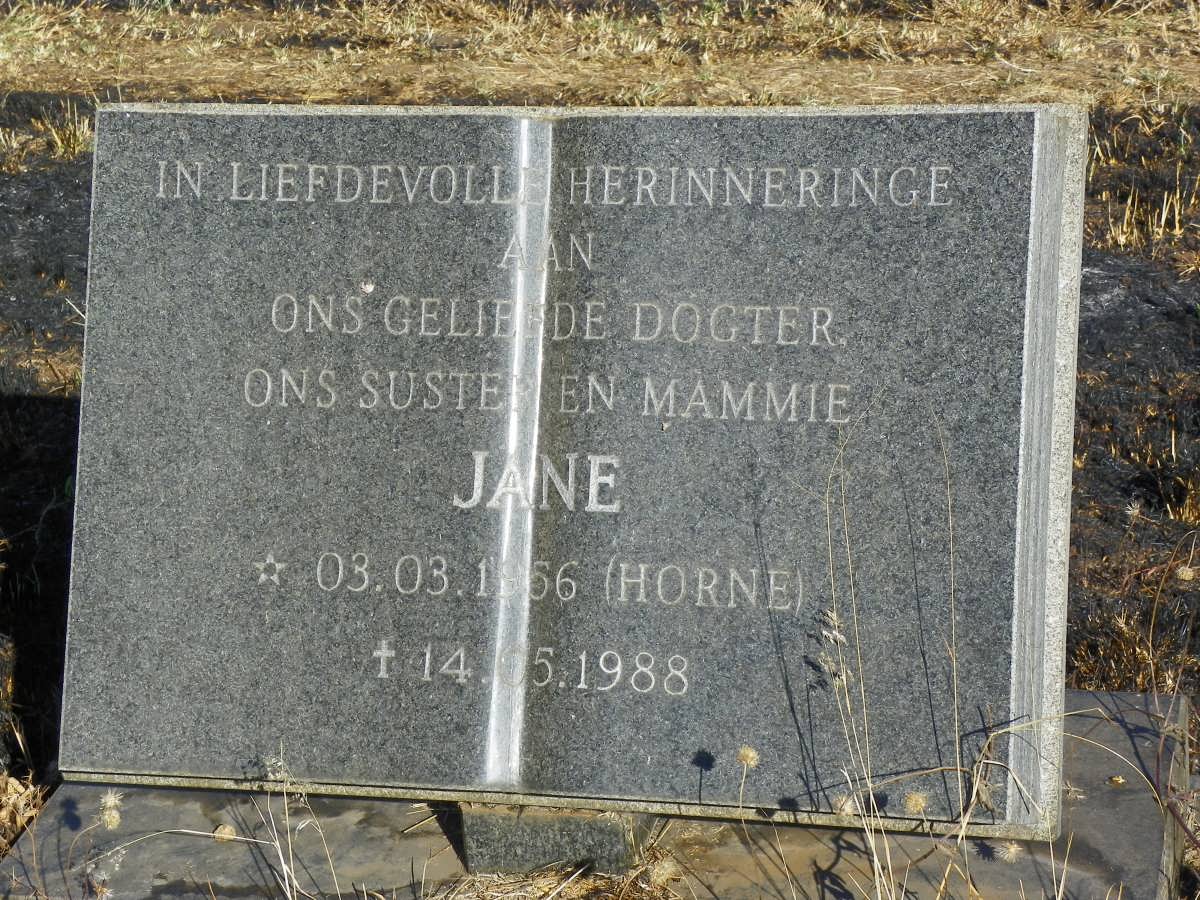 HORNE Jane 1956-1988