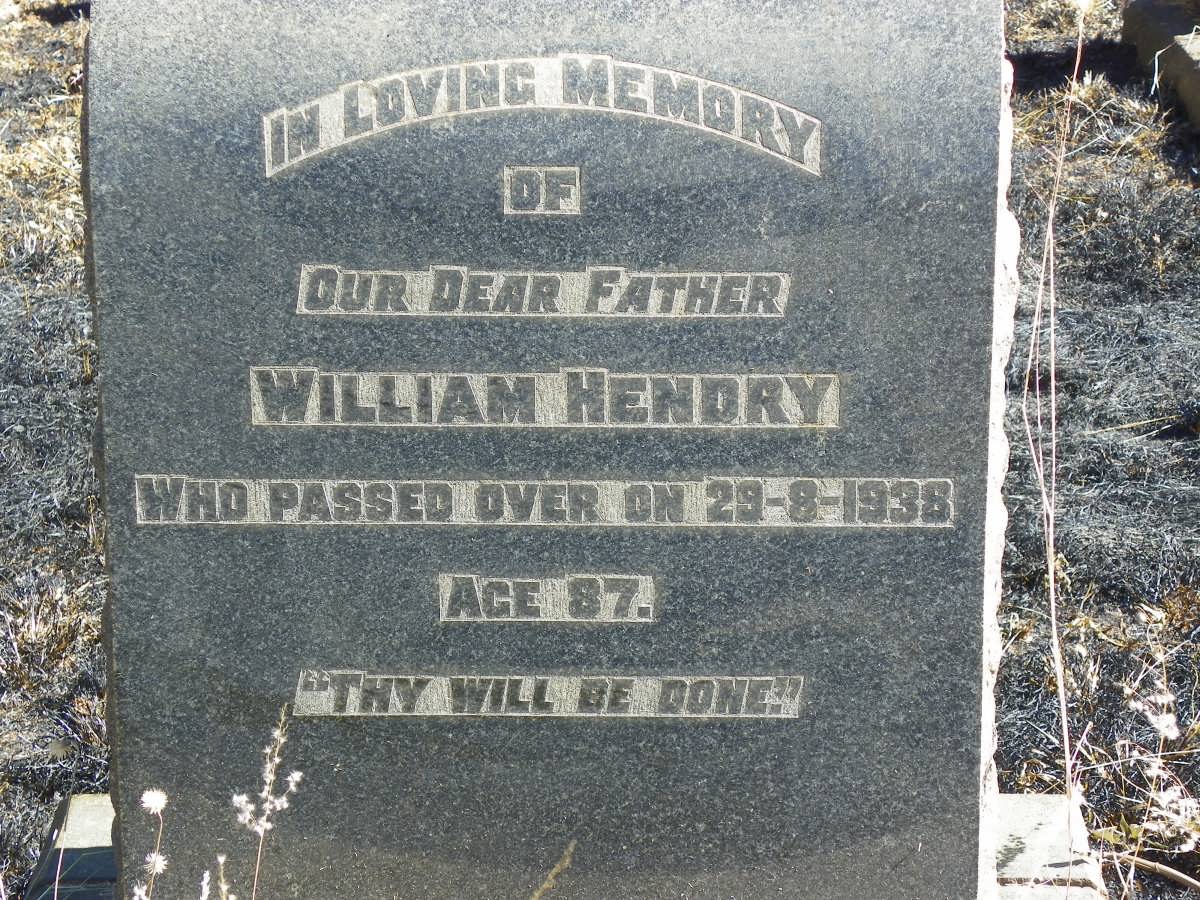HENDRY William -1938