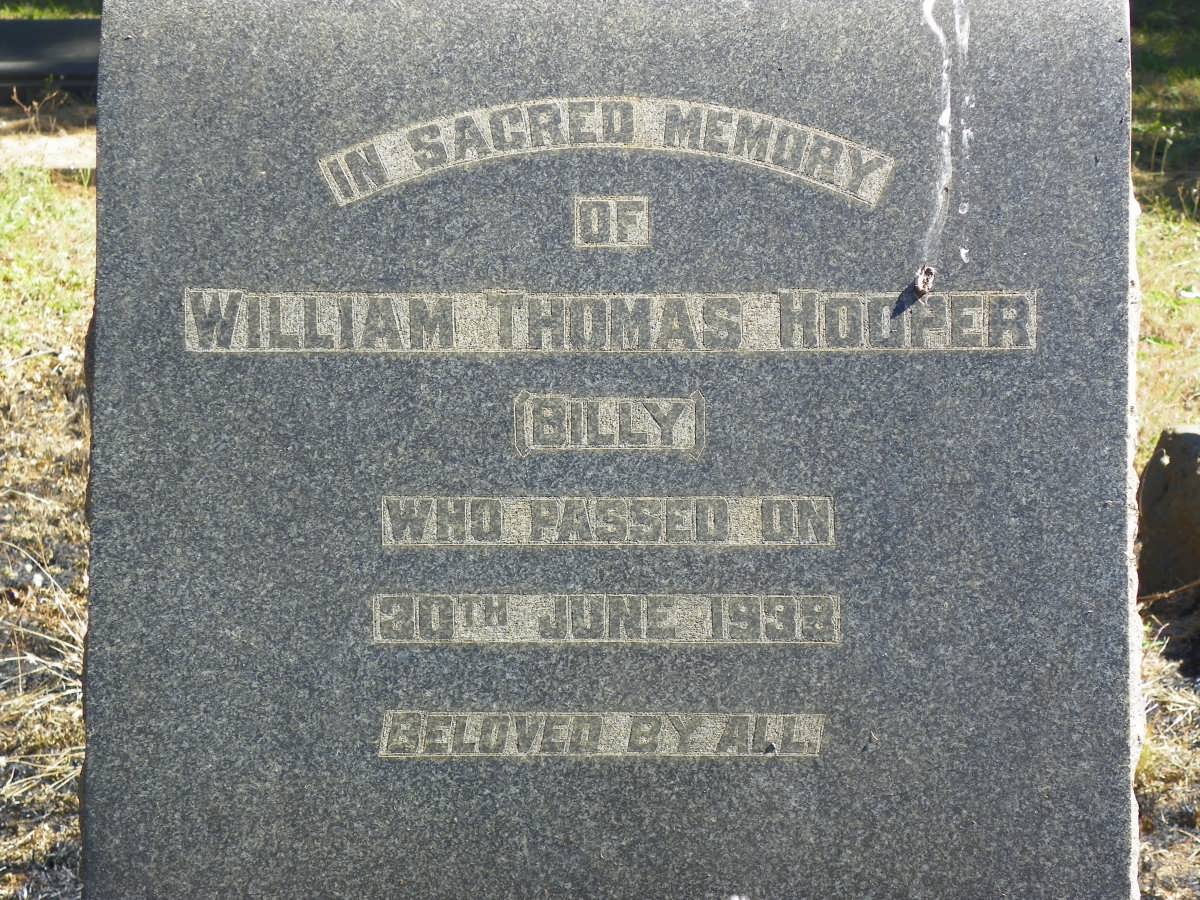 HOOPER William Thomas -1938