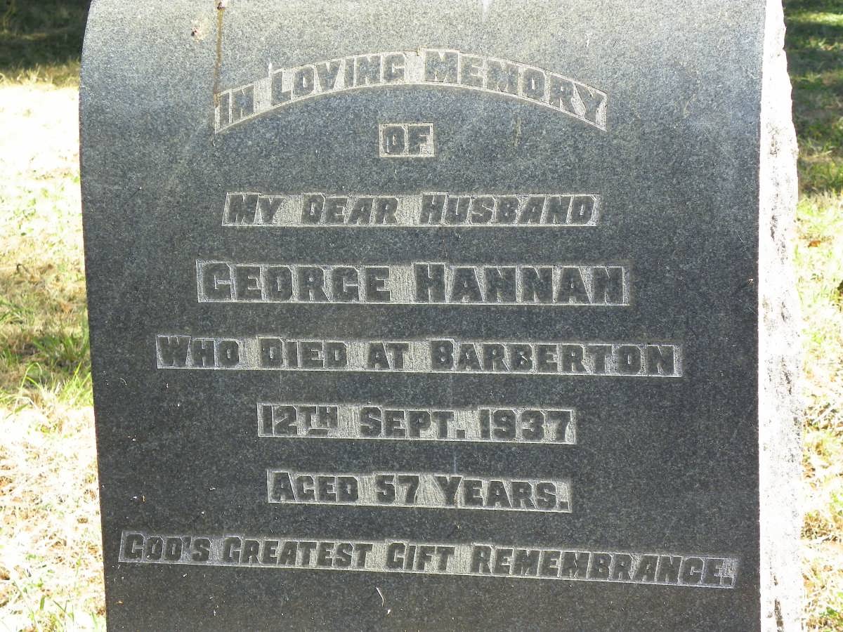 HANNAN George -1937