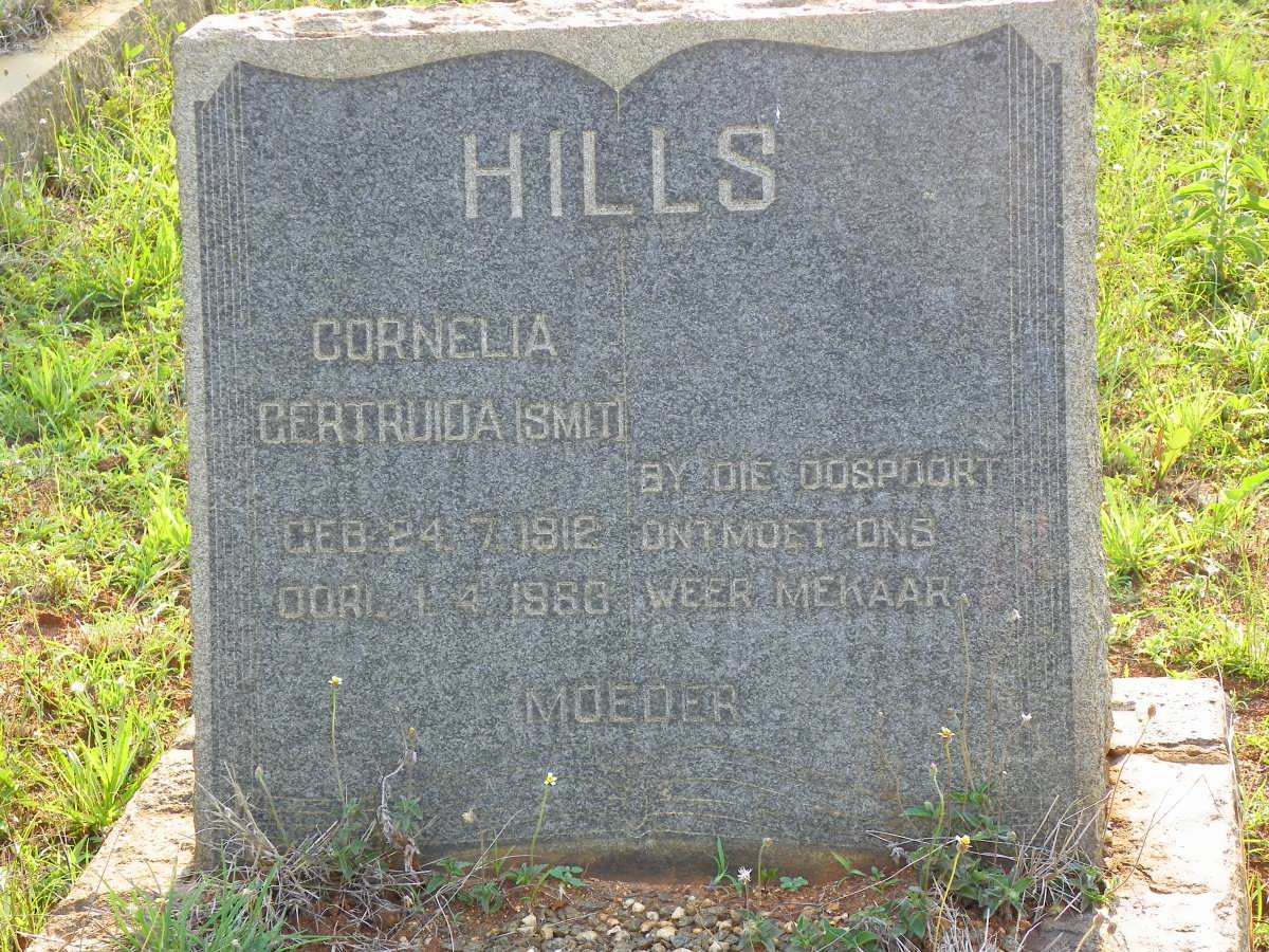 HILLS Cornelia Gertruida nee SMIT 1912-1963