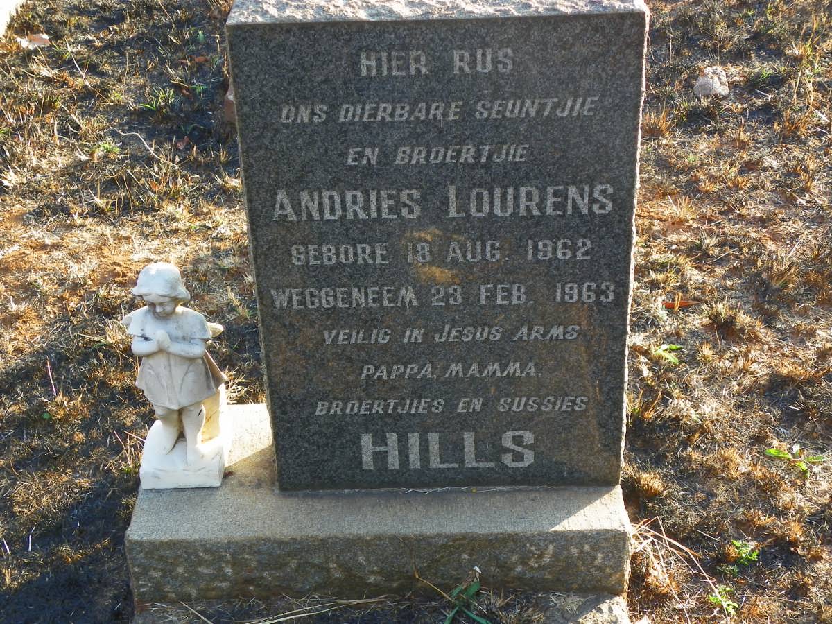 HILLS Andries Lourens 1962-1963
