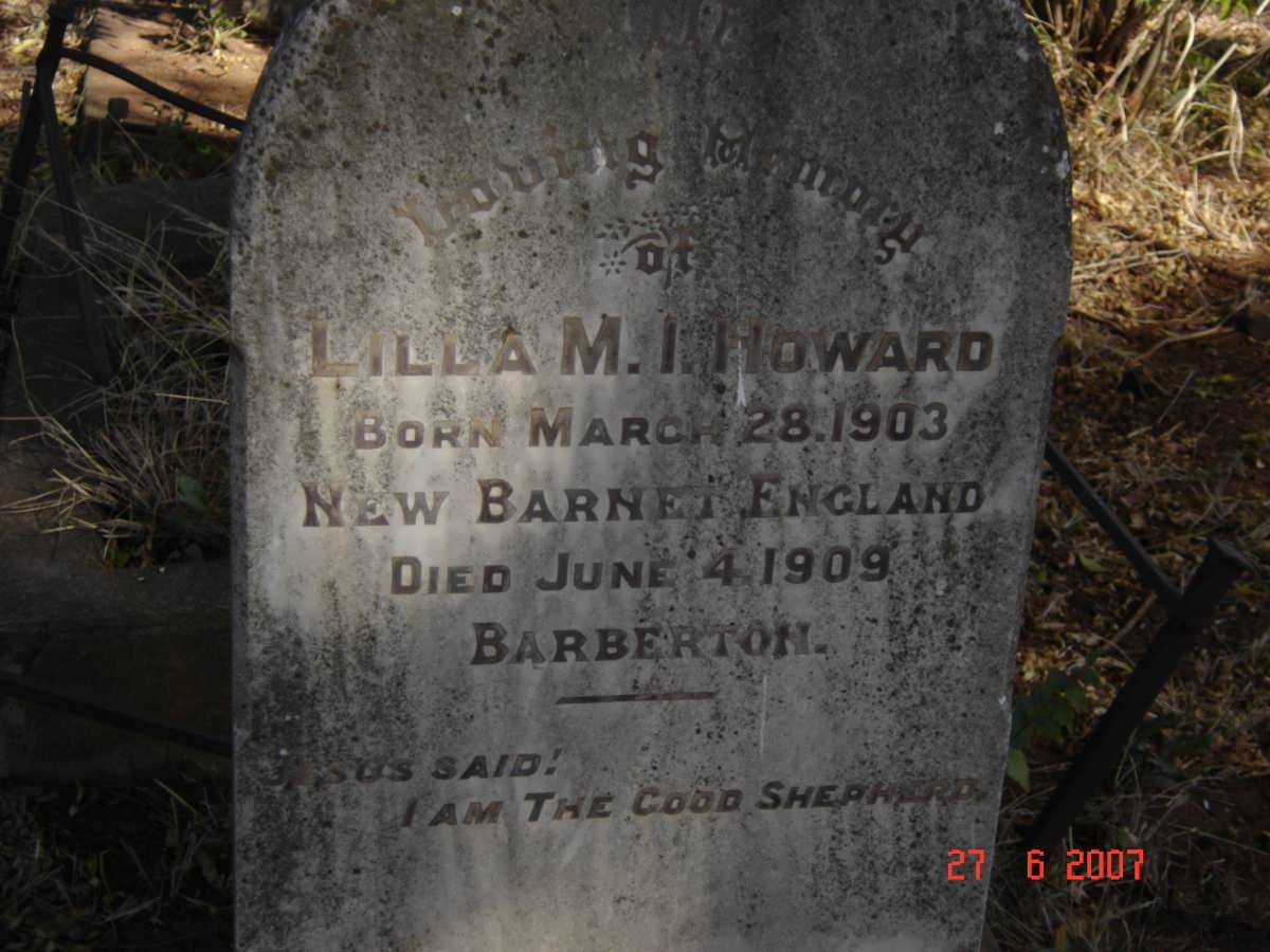 HOWARD Lilla M.I. 1903-1909