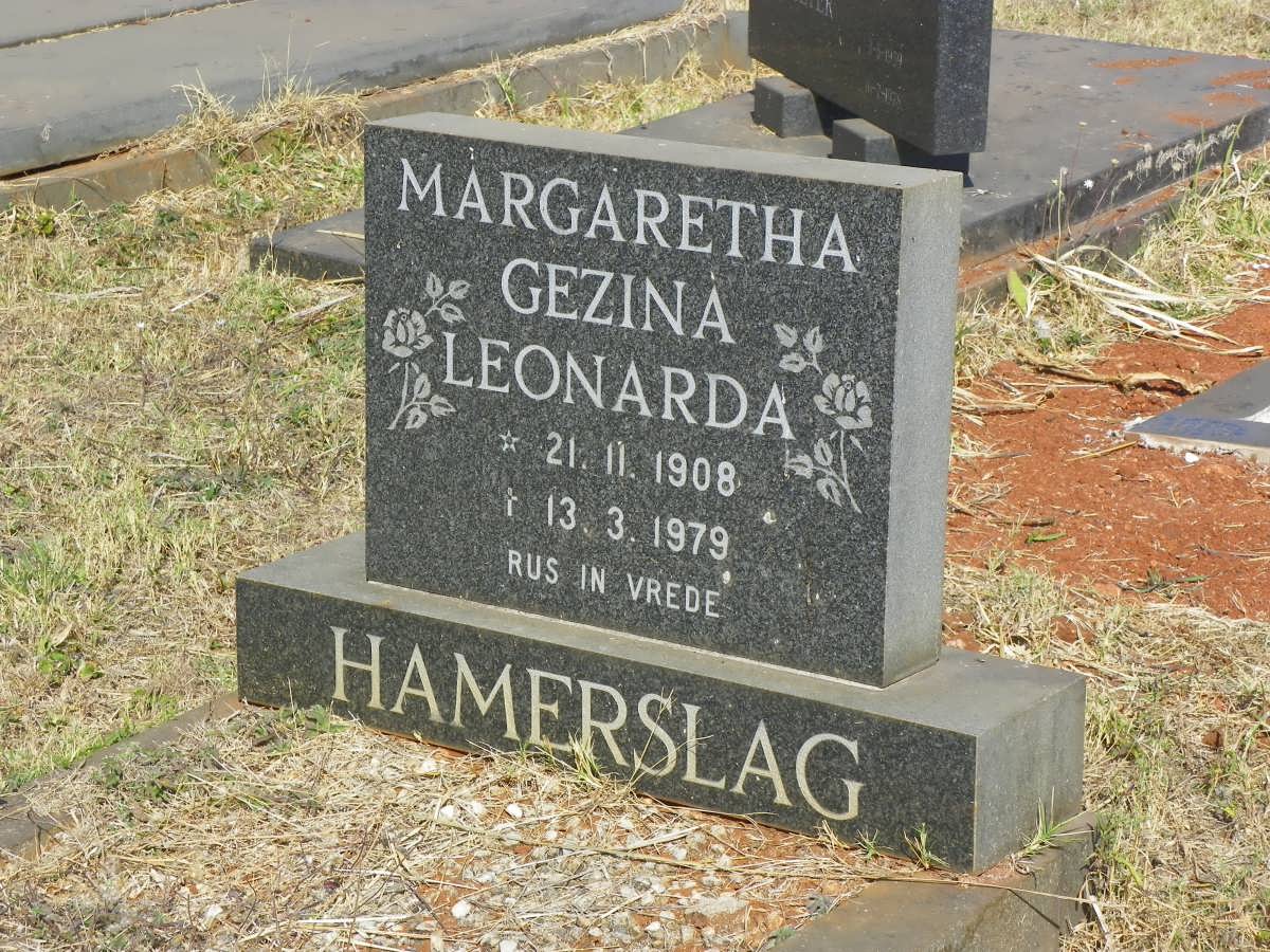 HAMERSLAG Margaretha Gezina Leonarda 1908-1979