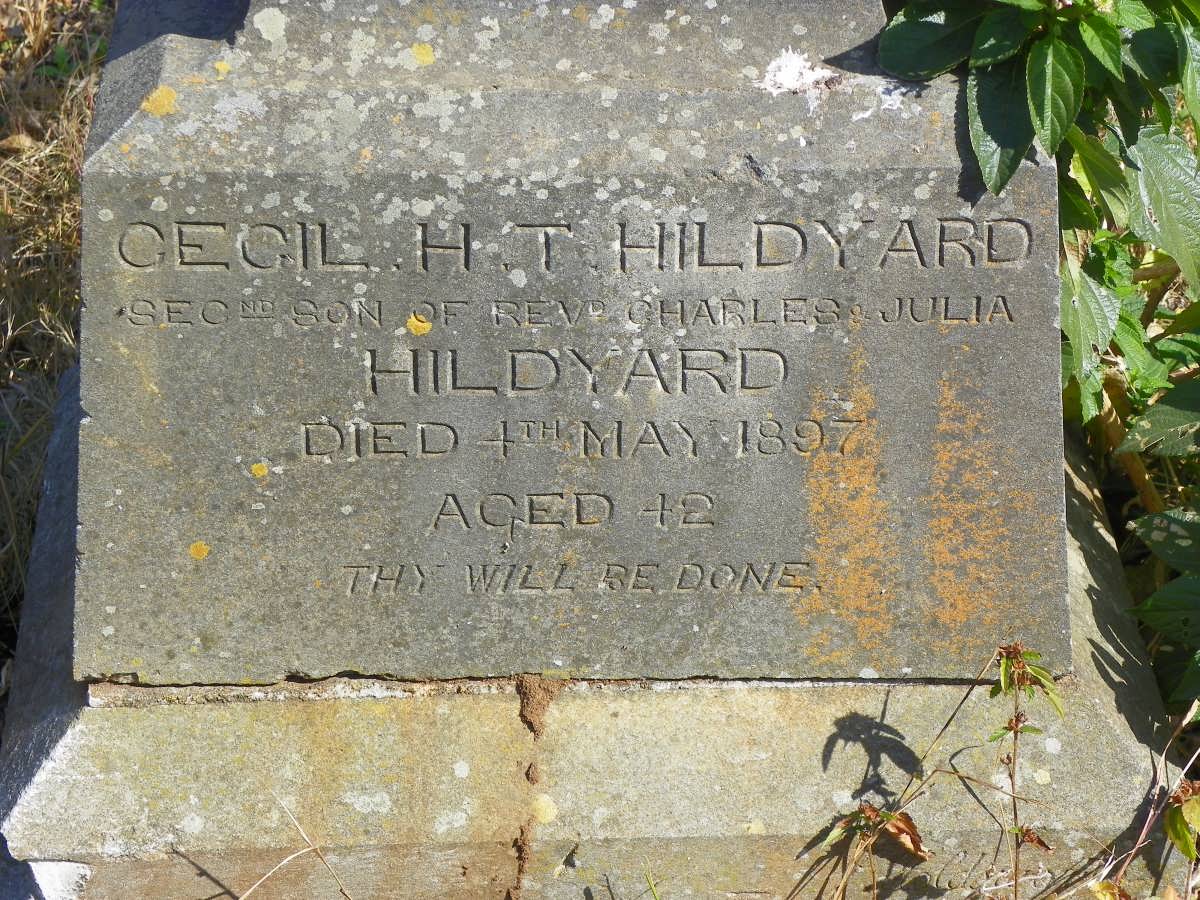 HILDYARD Cecil H.T. -1897