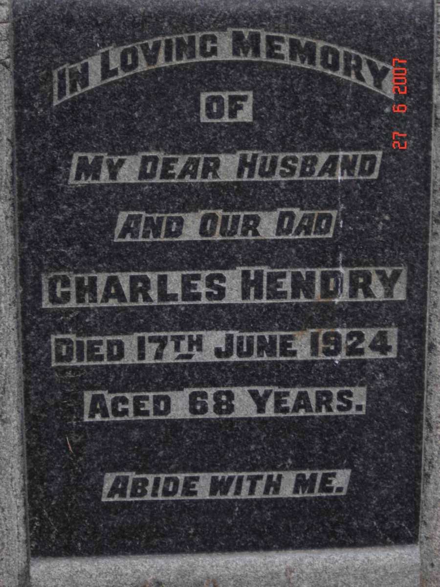 HENDRY Charles -1924