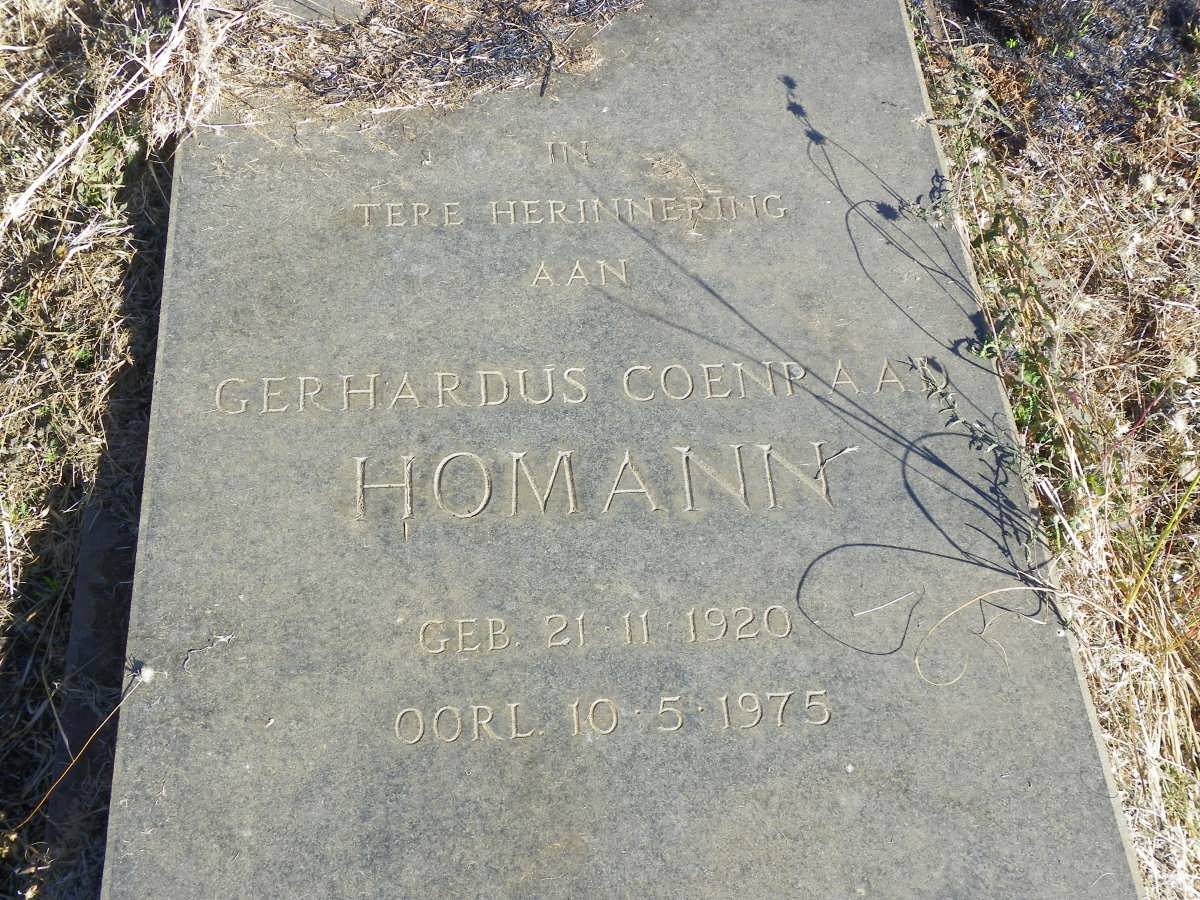 HOMANN Gerhardus Coenraad 1920-1975