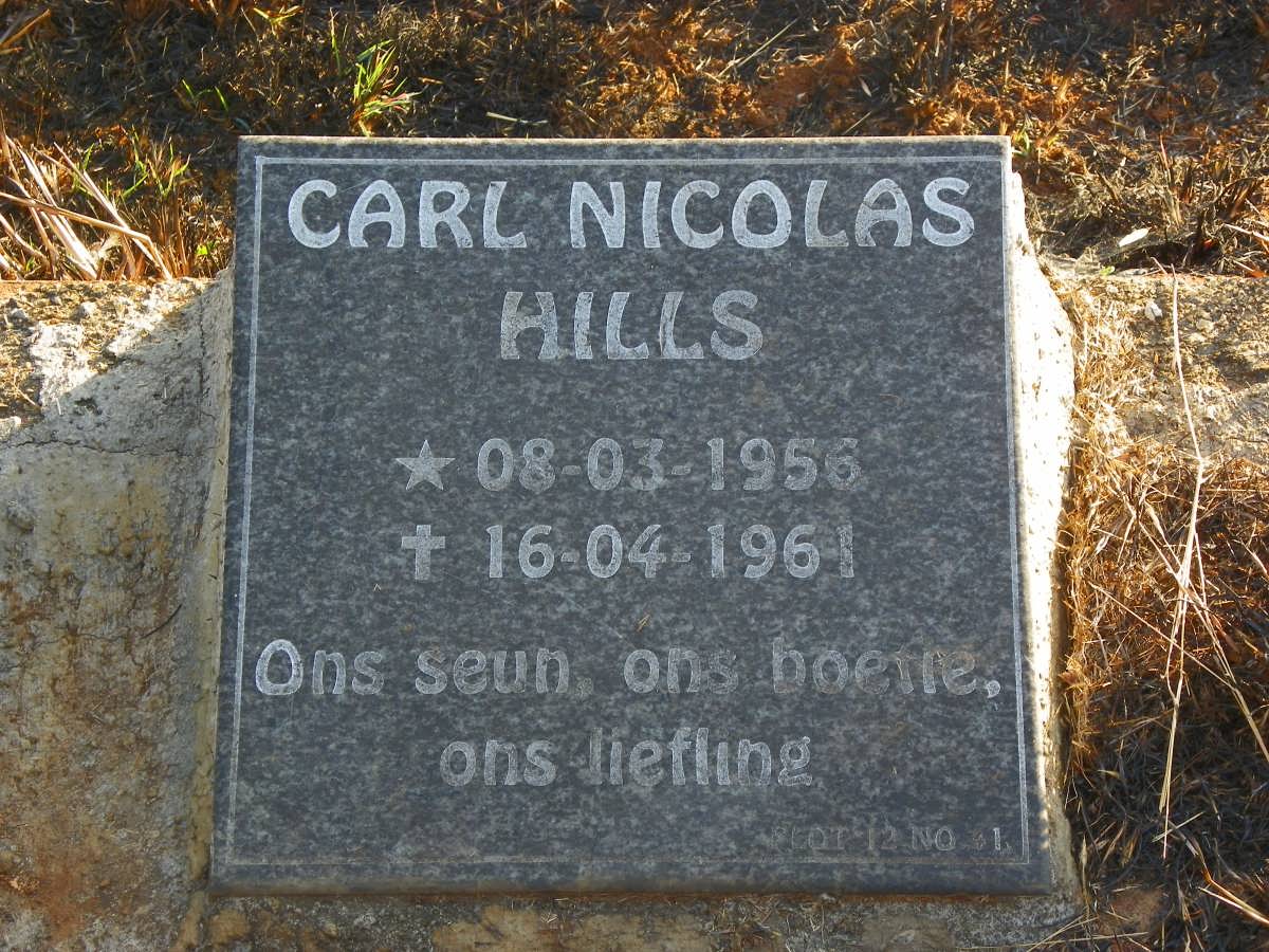 HILLS Carl Nicolas 1956-1961