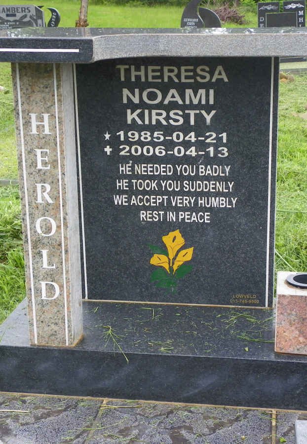 HEROLD Theresa Naomi Kirsty 1985-2006
