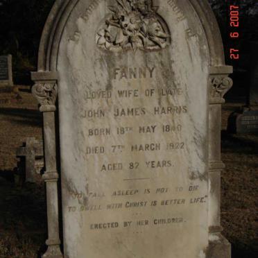 HARRIS Fanny 1840-1922