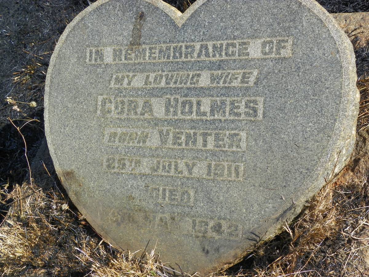 HOLMES Cora nee VENTER 1911-1942