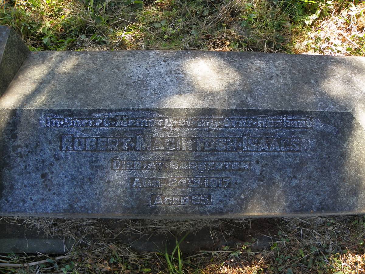 ISAACS Robert MacIntosh -1917 &amp; TENNENT Jessie Alice formerly ISAACS nee BROWN -1963 _1