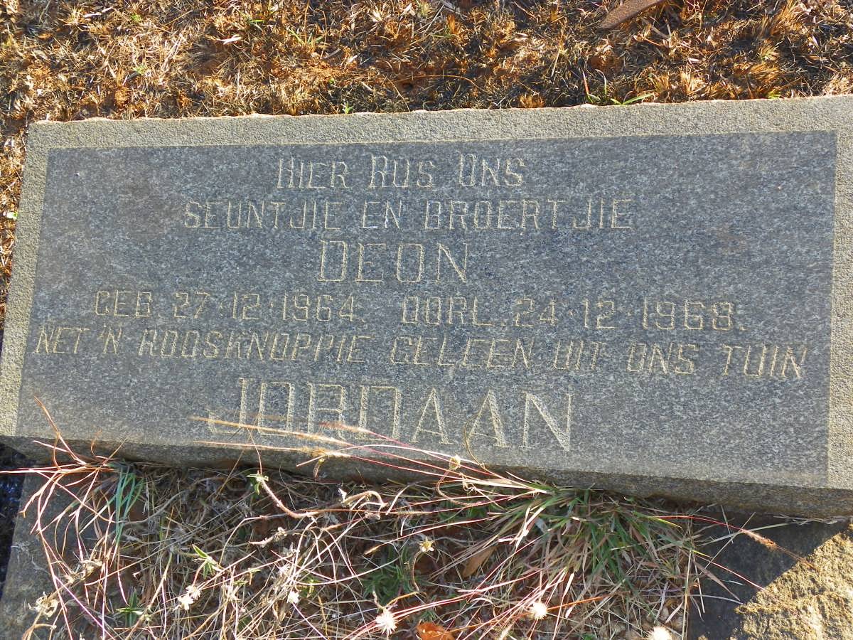 JORDAAN Deon 1964-1968