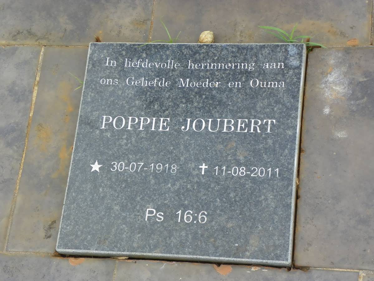 JOUBERT Leendert Daniel 1909-1970 & Poppie 1918-2011 _2
