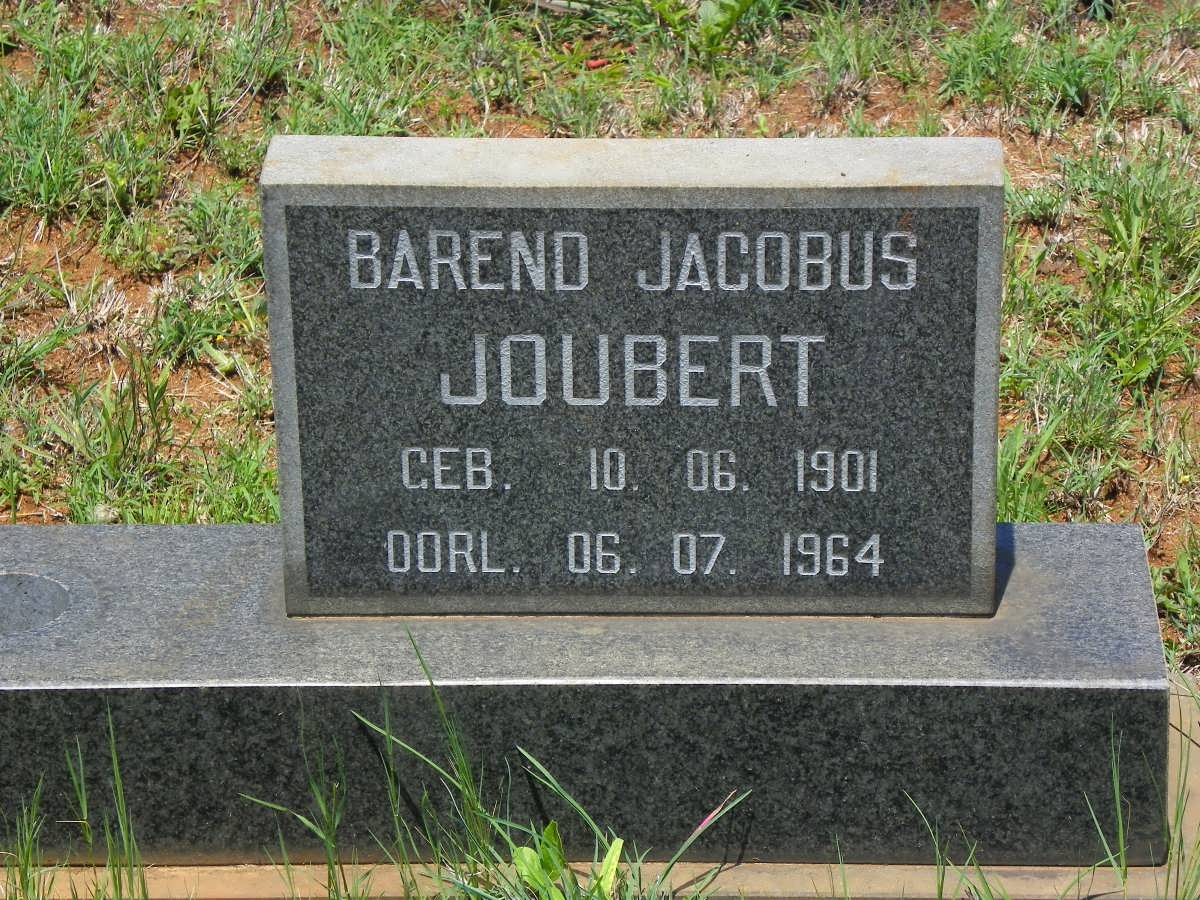 JOUBERT Barend Jacobus 1901-1964