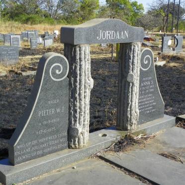 JORDAAN Pieter W.J. 1903-1975 & Anna S. 1909-1990